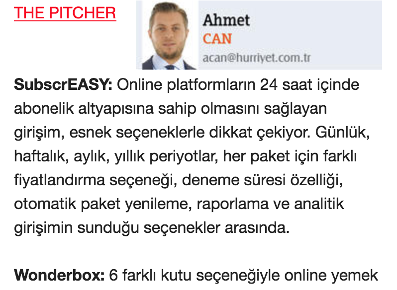 subscreasy bulut tabanlı abonelik yönetim platformu hürriyette